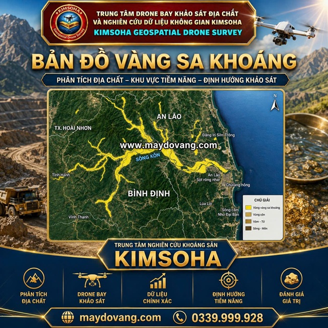 BẢN ĐỒ VÀNG SA KHOÁNG BÌNH ĐỊNH