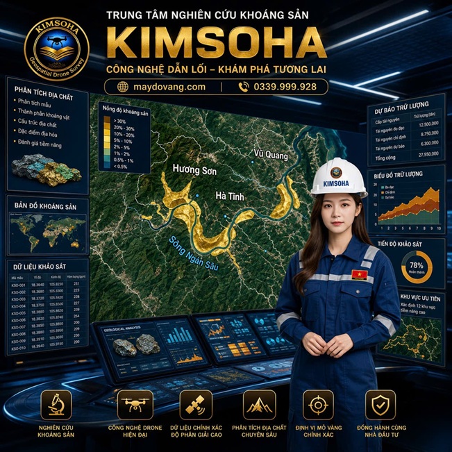 BẢN ĐỒ VÀNG SA KHOÁNG HÀ TĨNH 