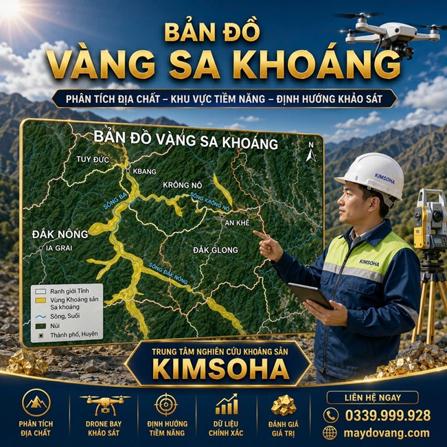 BẢN ĐỒ VÀNG SA KHOÁNG ĐẮK NÔNG