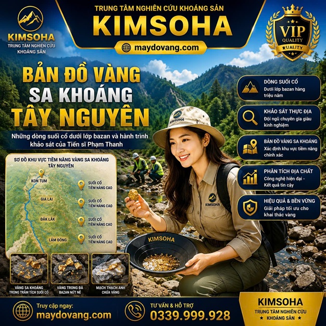 BẢN ĐỒ VÀNG SA KHOÁNG TÂY NGUYÊN