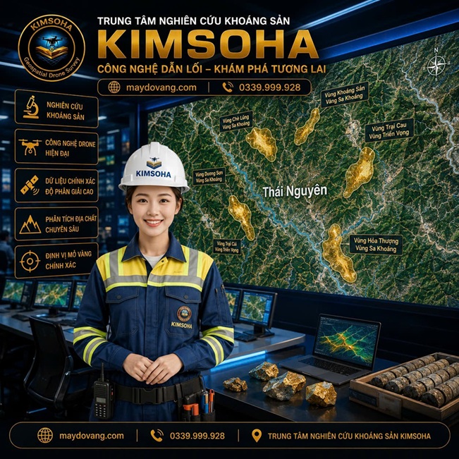 BẢN ĐỒ VÀNG SA KHOÁNG THÁI NGUYÊN 