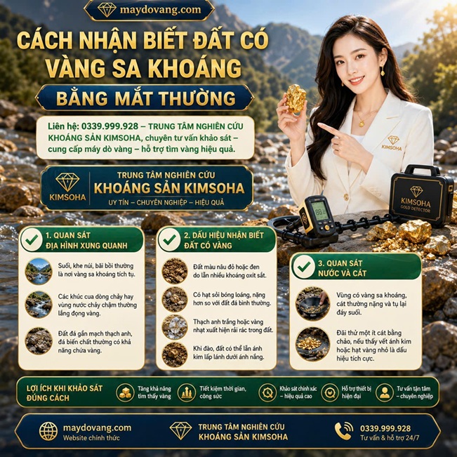  CÁCH NHẬN BIẾT ĐẤT CÓ VÀNG SA KHOÁNG BẰNG MẮT THƯỜNG