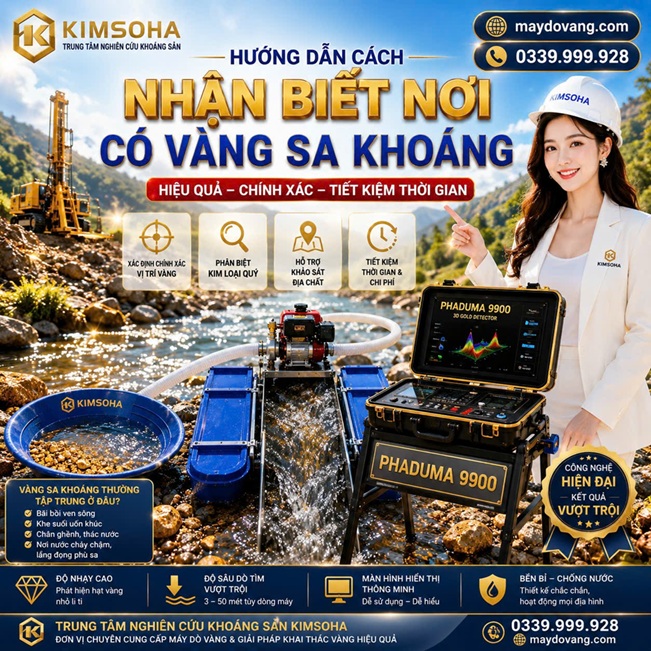 HƯỚNG DẪN CÁCH NHẬN BIẾT NƠI CÓ VÀNG SA KHOÁNG
