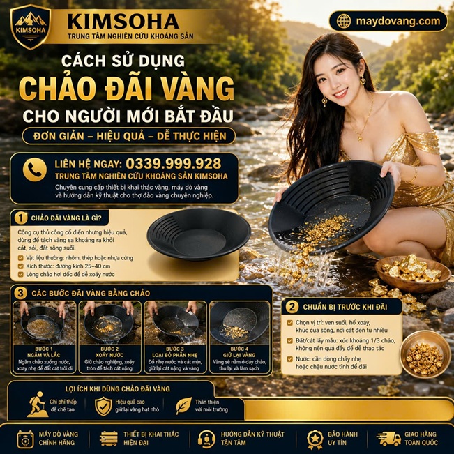 CÁCH SỬ DỤNG CHẢO ĐÃI VÀNG CHO NGƯỜI MỚI BẮT ĐẦU