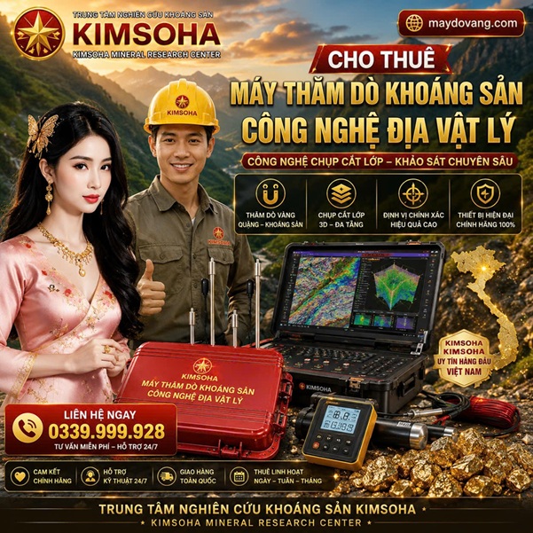 CHO THUÊ MÁY THĂM DÒ KHOÁNG SẢN CÔNG NGHỆ ĐỊA VẬT LÝ