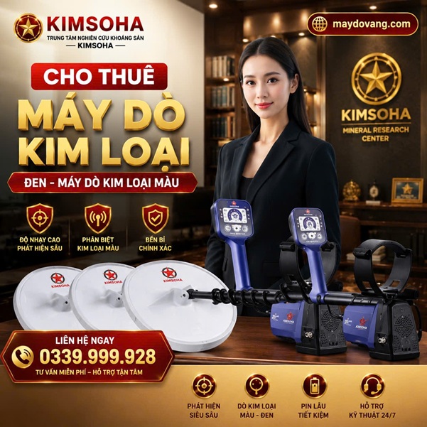CHO THUÊ MÁY DÒ KIM LOẠI ĐEN - MÁY DÒ KIM LOẠI MÀU