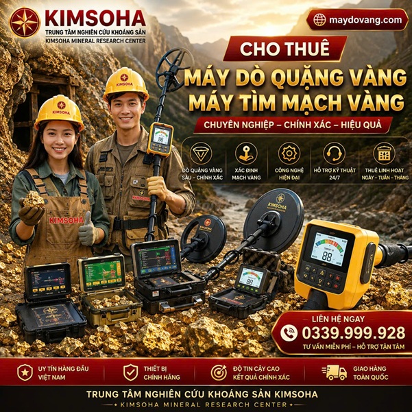 CHO THUÊ MÁY DÒ QUẶNG VÀNG - MÁY TÌM MẠCH VÀNG