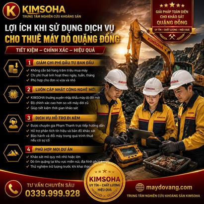 LỢI ÍCH KHI SỬ DỤNG DỊCH VỤ CHO THUÊ MÁY DÒ QUẶNG ĐỒNG