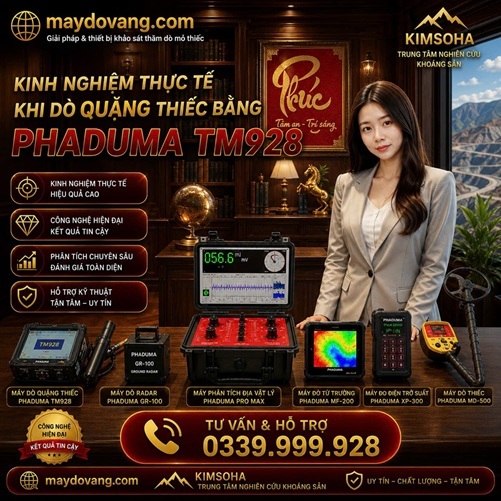 KINH NGHIỆM THỰC TẾ KHI DÒ QUẶNG THIẾC BẰNG PHADUMA TM928