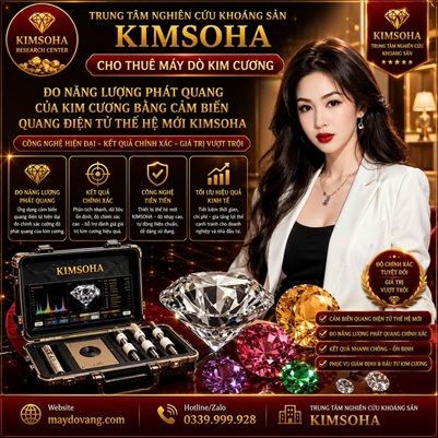  ĐO NĂNG LƯỢNG PHÁT QUANG CỦA KIM CƯƠNG BẰNG CẢM BIẾN QUANG ĐIỆN TỬ THẾ HỆ MỚI KIMSOHA