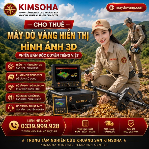 CHO THUÊ MÁY DÒ VÀNG HIỂN THỊ HÌNH ẢNH 3D PHIÊN BẢN ĐỘC QUYỀN TIẾNG VIỆT