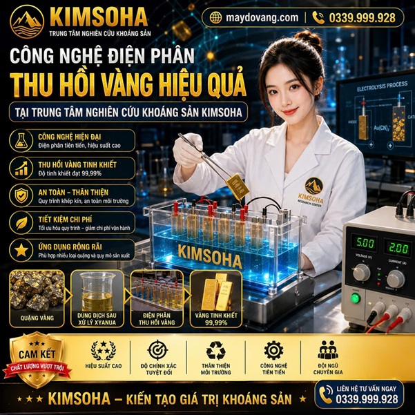 CÔNG NGHỆ ĐIỆN PHÂN TRONG THU HỒI VÀNG 