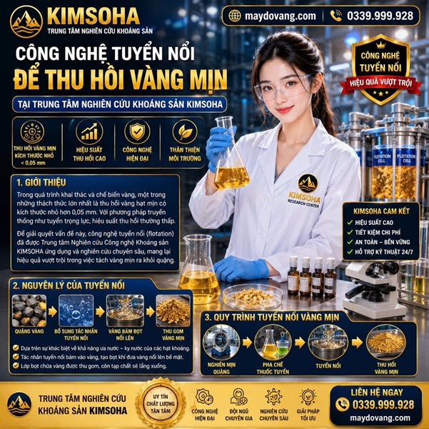 CÔNG NGHỆ TUYỂN NỔI ĐỂ THU HỒI VÀNG MỊN
