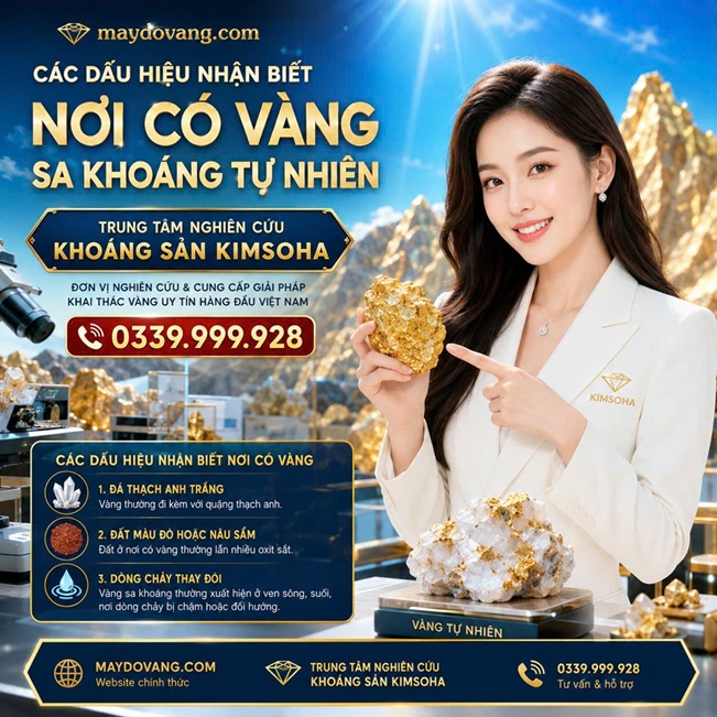 CÁC DẤU HIỆU NHẬN BIẾT NƠI CÓ VÀNG SA KHOÁNG TỰ NHIÊN