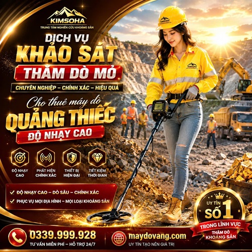 Cho thuê máy dò quặng thiếc độ nhạy cao