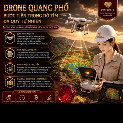  DRONE QUANG PHỔ - BƯỚC TIẾN TRONG DÒ TÌM ĐÁ QUÝ TỰ NHIÊN
