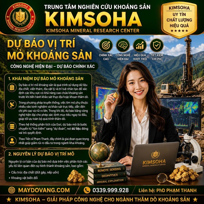 DỰ BÁO VỊ TRÍ MỎ KHOÁNG SẢN