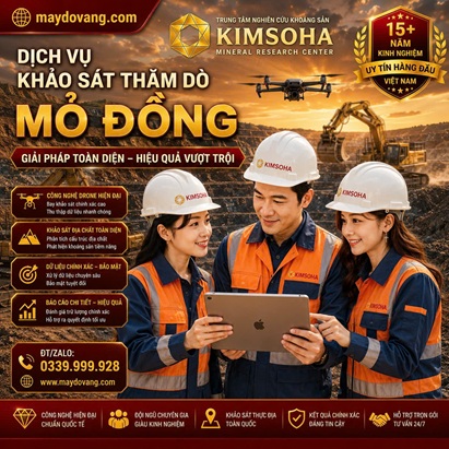 GÓI DỊCH VỤ TRỌN GÓI : THUÊ MÁY DÒ + KHẢO SÁT MỎ ĐỒNG