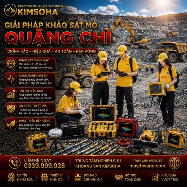 GIẢI PHÁP TOÀN DIỆN: THUÊ MÁY DÒ QUẶNG CHÌ KẾT HỢP KHẢO SÁT MỎ CHÌ