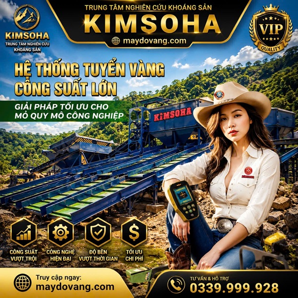 HỆ THỐNG TUYỂN VÀNG CÔNG SUẤT LỚN - GIẢI PHÁP TỐI ƯU CHO MỎ QUY MÔ CÔNG NGHIỆP