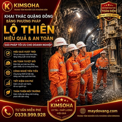 KHAI THÁC QUẶNG ĐỒNG BẰNG PHƯƠNG PHÁP LỘ THIÊN , HIỆU QUẢ VÀ AN TOÀN