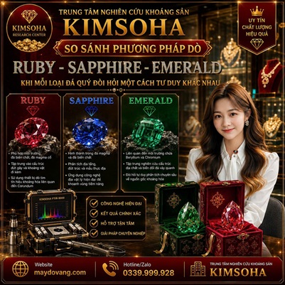 SO SÁNH PHƯƠNG PHÁP DÒ RUBY -  SAPPHIRE - EMERALD  KHI MỖI LOẠI ĐÁ QUÝ ĐÒI HỎI MỘT CÁCH TƯ DUY KHÁC NHAU