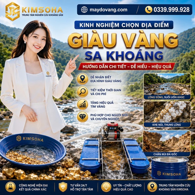 KINH NGHIỆM CHỌN ĐỊA ĐIỂM GIÀU VÀNG SA KHOÁNG