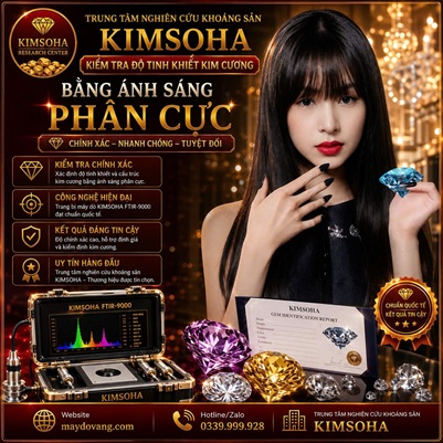 KIỂM TRA ĐỘ TINH KHIẾT KIM CƯƠNG BẰNG ÁNH SÁNG PHÂN CỰC
