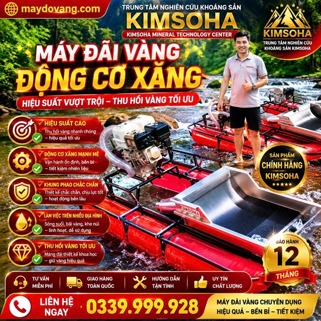 MÁY ĐÃI VÀNG ĐỘNG CƠ XĂNG