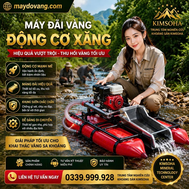Máy đãi vàng động cơ xăng