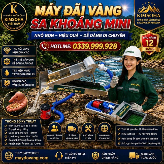  BÁN MÁY ĐÃI VÀNG SA KHOÁNG MINI