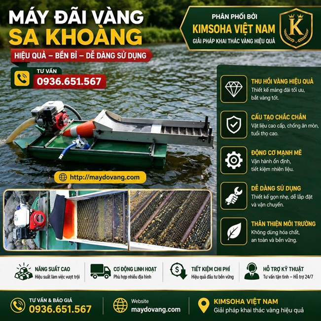 MÁY ĐÃI VÀNG SA KHOÁNG MINI – GIẢI PHÁP THU HỒI VÀNG HIỆU QUẢ CHO NGƯỜI TÌM VÀNG