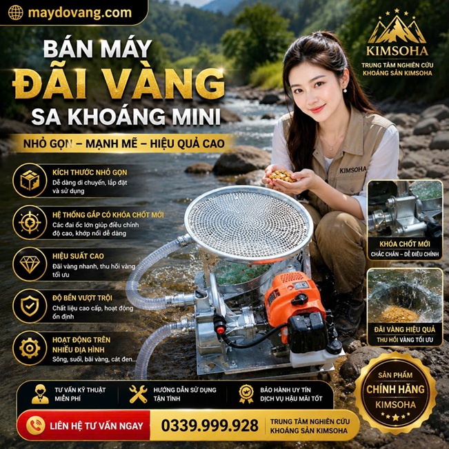 MÁY ĐÃI VÀNG SA KHOÁNG MINI