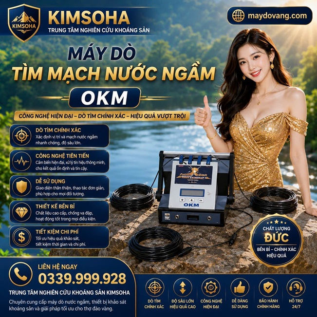 MÁY DÒ TÌM MẠCH NƯỚC NGẦM OKM