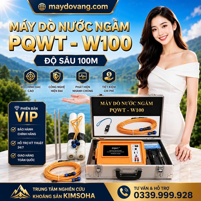 MÁY DÒ NƯỚC NGẦM W100 ĐỘ SÂU 100 M