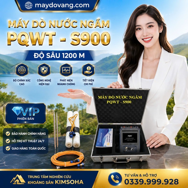 MÁY DÒ NƯỚC NGẦM PQWT - S900 ĐỘ SÂU 1200 M