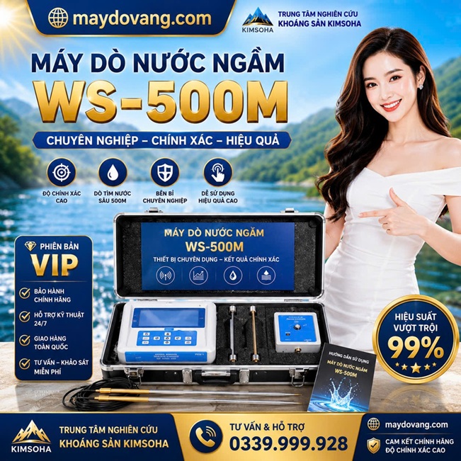 MÁY DÒ NƯỚC NGẦM WS ĐỘ SÂU 500M