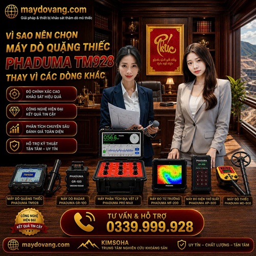 VÌ SAO NÊN CHỌN MÁY DÒ QUẶNG THIẾC PHADUMA TM928 THAY VÌ CÁC DÒNG KHÁC