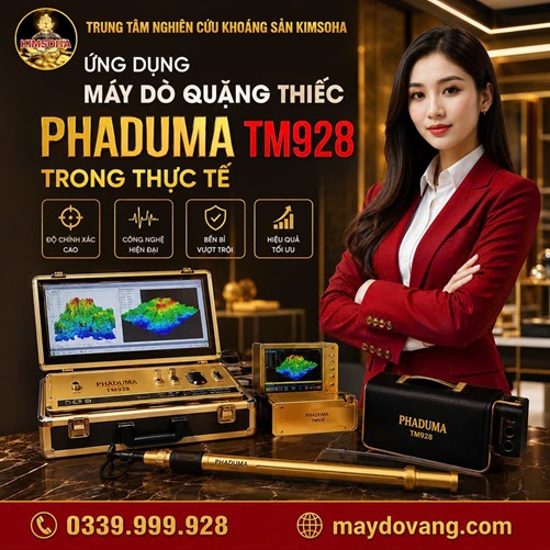 ỨNG DỤNG MÁY DÒ QUẶNG THIẾC PHADUMA TM928 TRONG THỰC TẾ