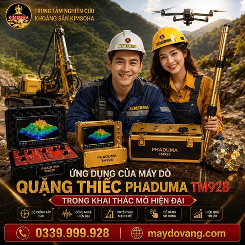 ỨNG DỤNG CỦA MÁY DÒ QUẶNG THIẾC PHADUMA TM928 TRONG KHAI THÁC MỎ HIỆN ĐẠI