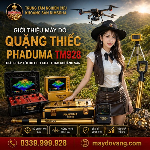 GIỚI THIỆU MÁY DÒ QUẶNG THIẾC PHADUMA TM928,  GIẢI PHÁP TỐI ƯU CHO KHAI THÁC KHOÁNG SẢN