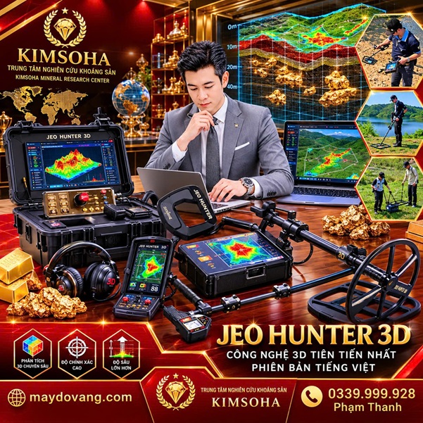 MÁY DÒ VÀNG HIỂN THỊ HÌNH ẢNH 3D JEO HUNTER PHIÊN BẢN TIẾNG VIỆT