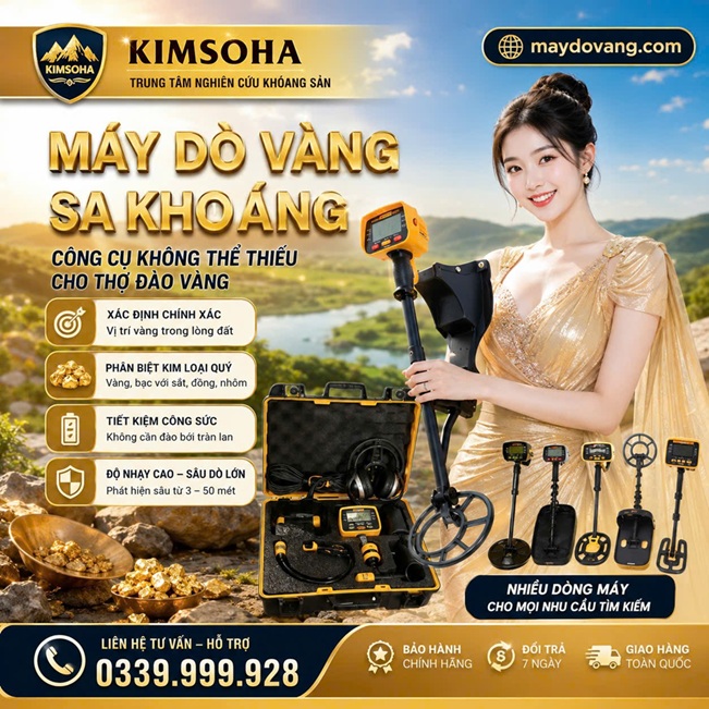 MÁY DÒ VÀNG SA KHOÁNG, CÔNG CỤ KHÔNG THỂ THIẾU CHO THỢ ĐÀO VÀNG