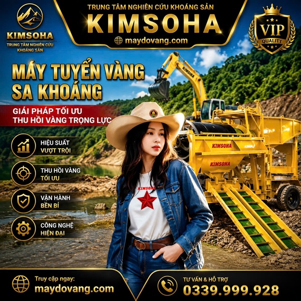 MÁY TUYỂN VÀNG SA KHOÁNG - GIẢI PHÁP TỐI ƯU THU HỒI VÀNG TRỌNG LỰC