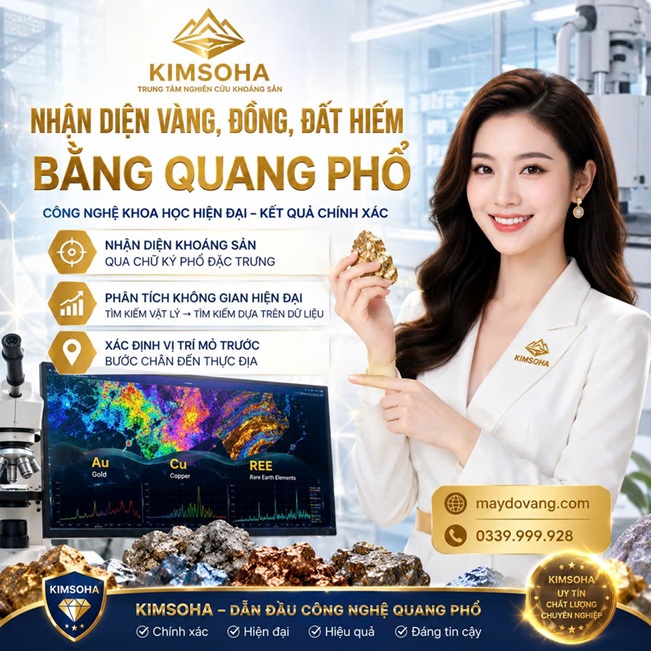NHẬN DIỆN VÀNG, ĐỒNG, ĐẤT HIẾM BẰNG QUANG PHỔ