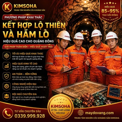 PHƯƠNG PHÁP KHAI THÁC KẾT HỢP LỘ THIÊN VÀ HẦM LÒ, HIỆU QUẢ CAO CHO QUẶNG ĐỒNG