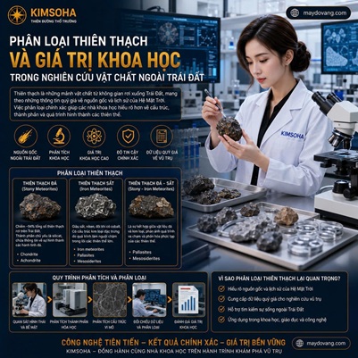 PHÂN LOẠI THIÊN THẠCH VÀ GIÁ TRỊ KHOA HỌC TRONG NGHIÊN CỨU VẬT CHẤT NGOÀI TRÁI ĐẤT