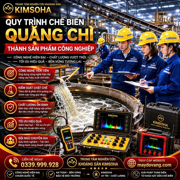 QUY TRÌNH CHẾ BIẾN QUẶNG CHÌ THÀNH SẢN PHẨM CÔNG NGHIỆP