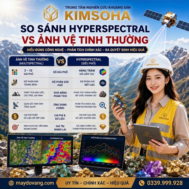 SO SÁNH HYPERSPECTRAL VS ẢNH VỆ TINH THƯỜNG