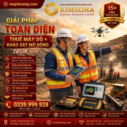 GIẢI PHÁP TOÀN DIỆN :THUÊ MÁY DÒ + KHẢO SÁT MỎ ĐỒNG TRỌN GÓI